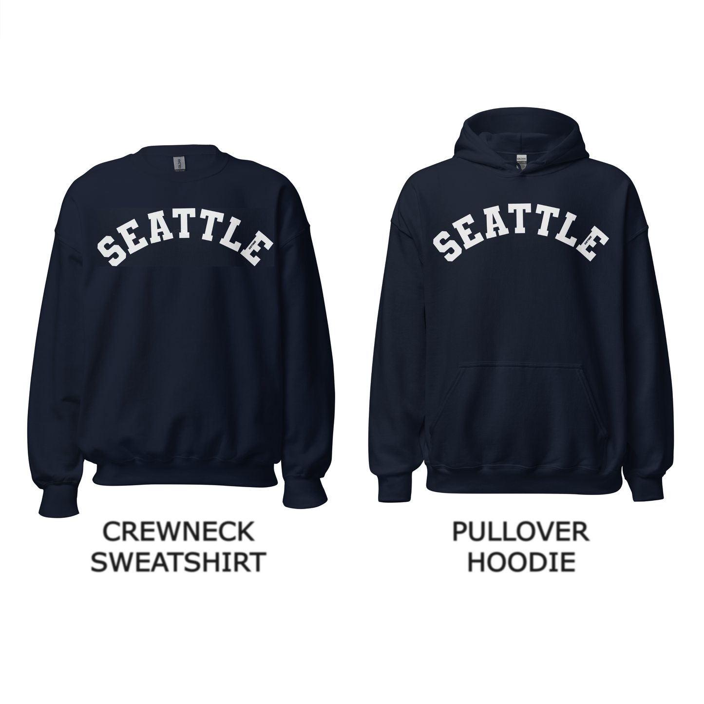 Classic Seattle Arch Pullover Retro Seattle Hoodie
