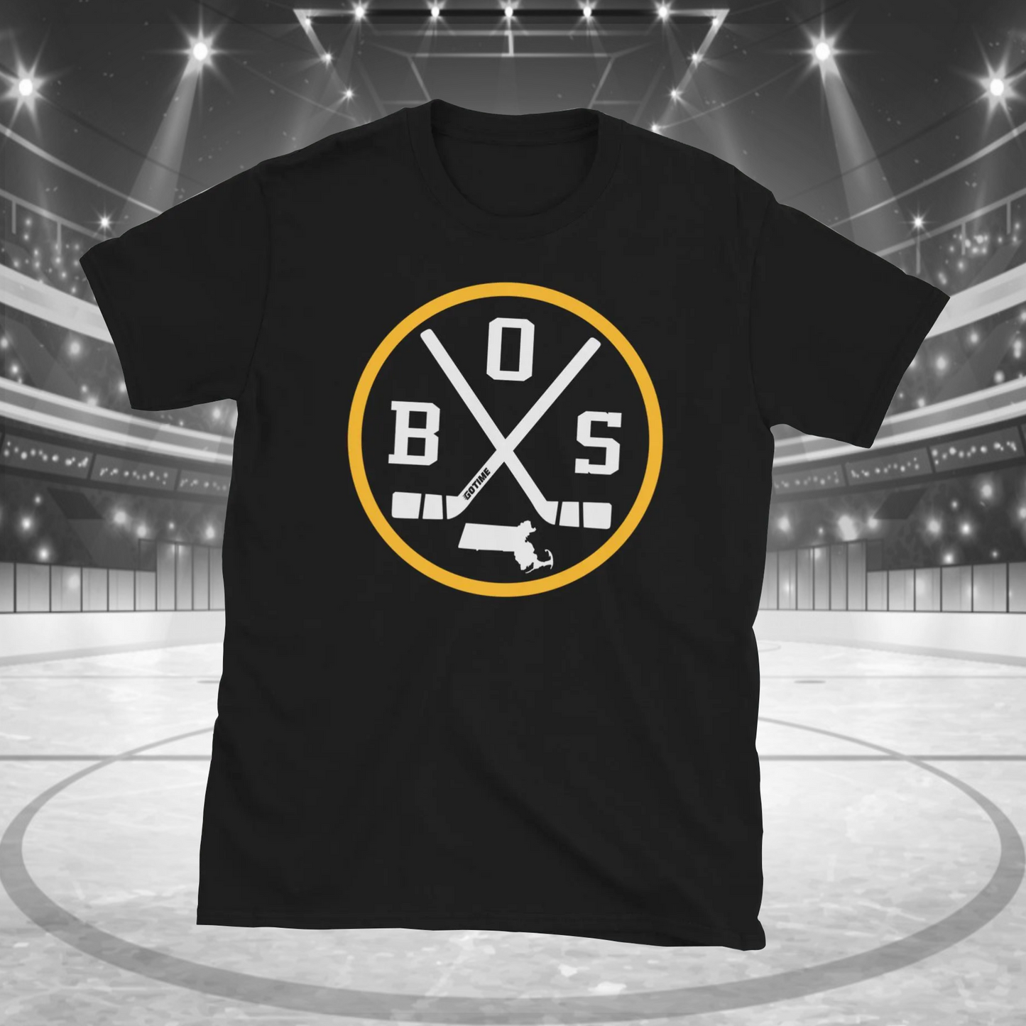 Retro Boston Hockey Emblem Vintage BOS T-Shirt