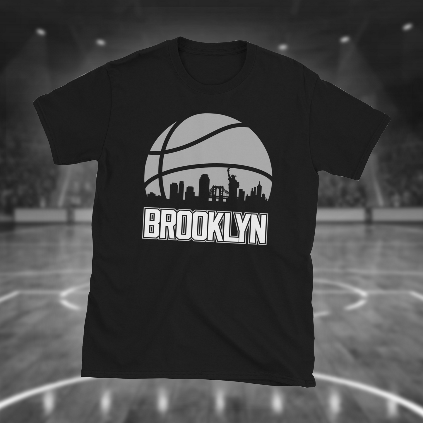 Retro Brooklyn Basketball NY Skyline T-Shirt