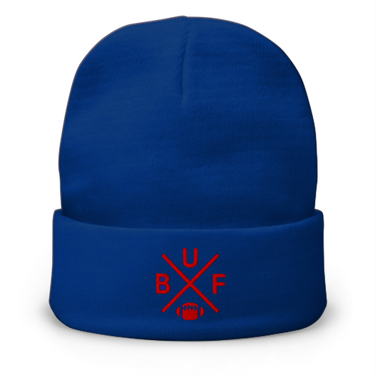Buffalo Football Retro BUF Cross Winter Beanie Cap Hat