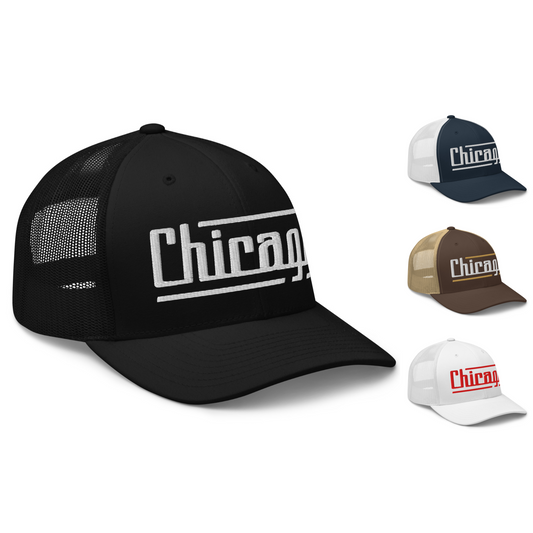 Retro Chicago Trucker Cap Vintage Chicago IL Trucker Hat
