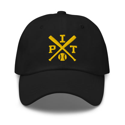 Pittsburgh Baseball Hat Retro PIT Baseball Bats Dad Cap