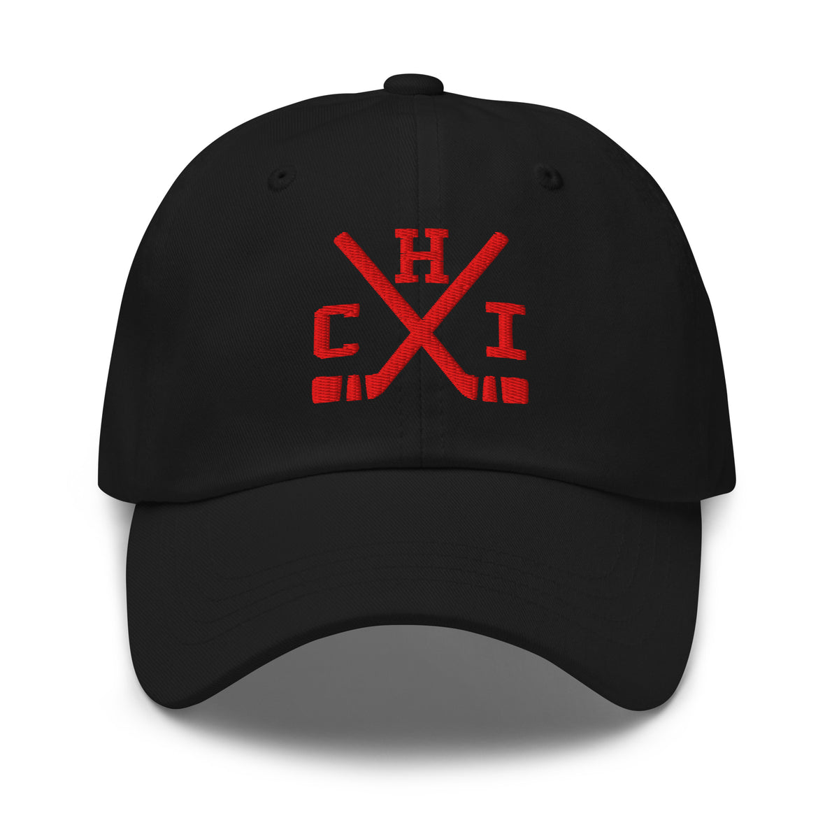 Chicago Hockey Hat Retro CHI Hockey Sticks Dad Cap