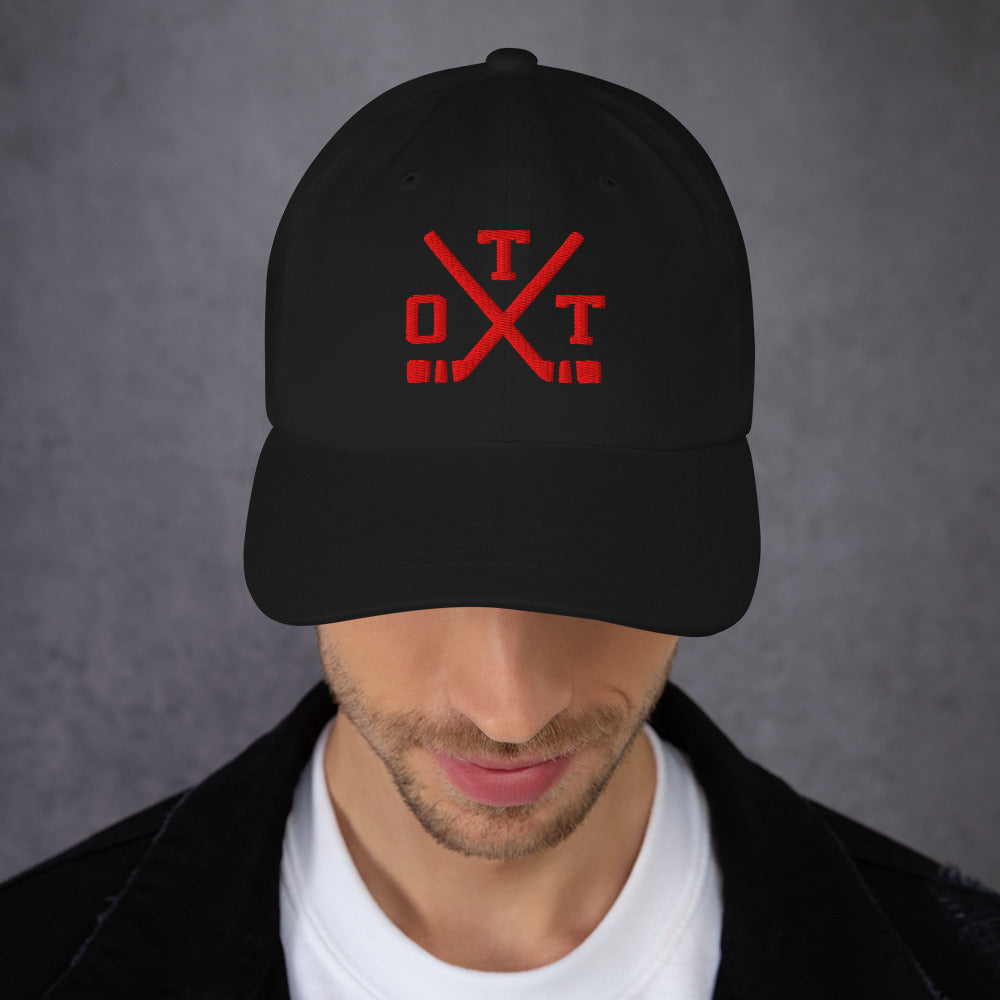 Ottawa Hockey Hat Retro OTT Hockey Sticks Dad Cap