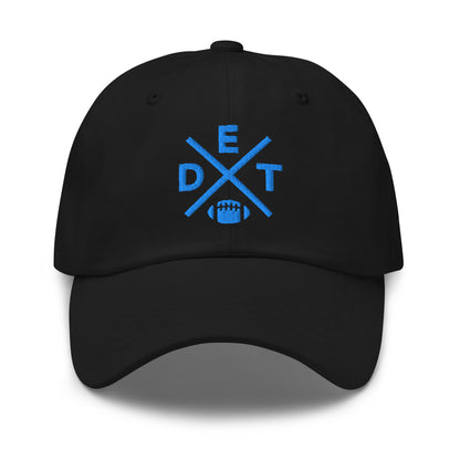 Detroit Football Hat Retro DET Football Cross Dad Cap