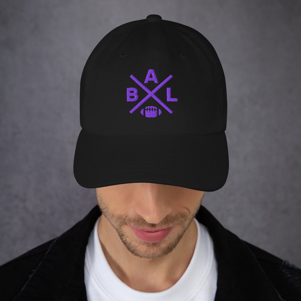 Baltimore Football Hat Retro BAL Football Cross Dad Cap