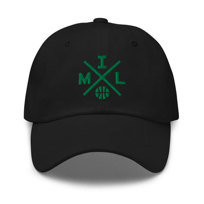 Milwaukee Basketball Hat Retro MIL Basketball Cross Dad Cap