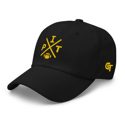 Pittsburgh Football Hat Retro PIT Football Cross Dad Cap
