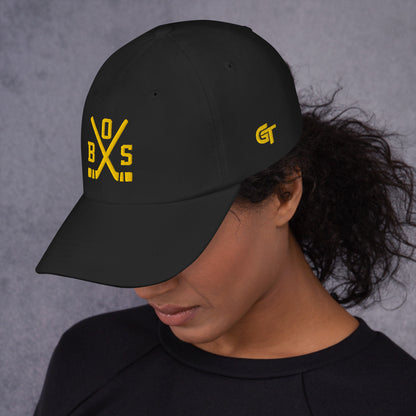 Boston Hockey Hat Retro BOS Hockey Sticks Dad Cap