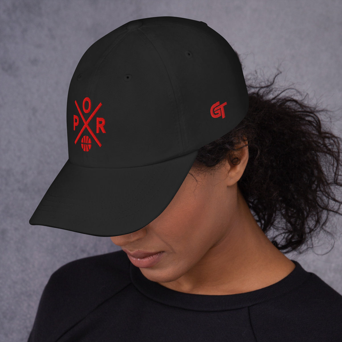 Portland Basketball Hat Retro POR Basketball Cross Dad Cap