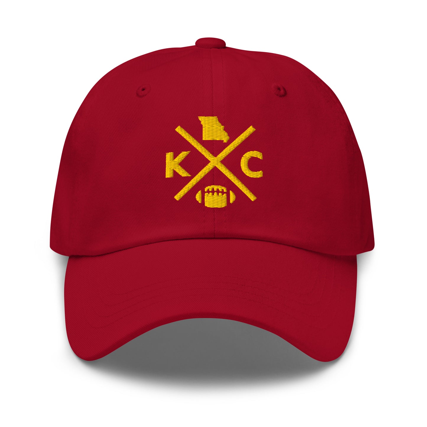 Kansas City Football Hat Retro KC Football Cross Dad Cap