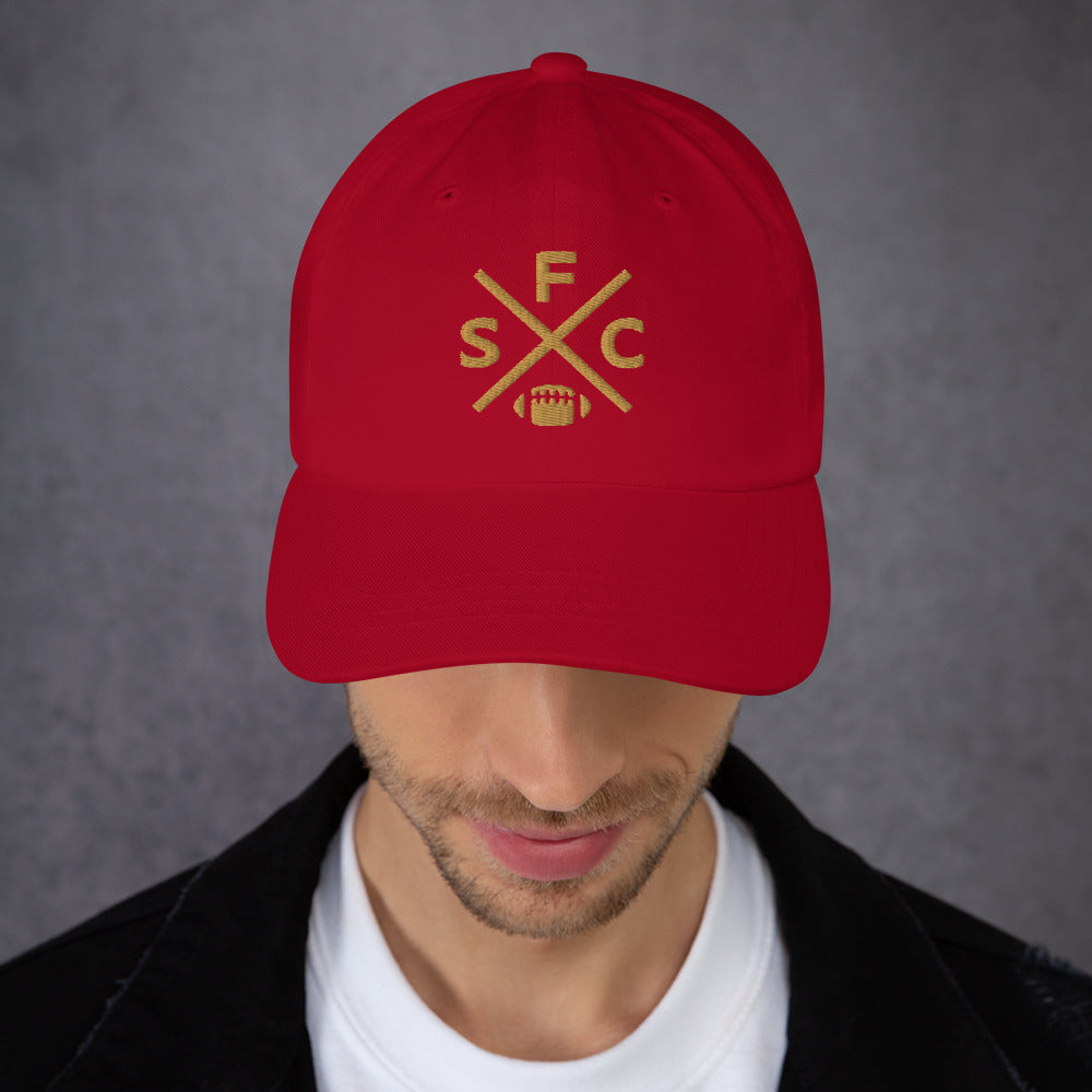 San Francisco Football Hat Retro SFC Football Cross Dad Cap