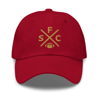 San Francisco Football Hat Retro SFC Football Cross Dad Cap