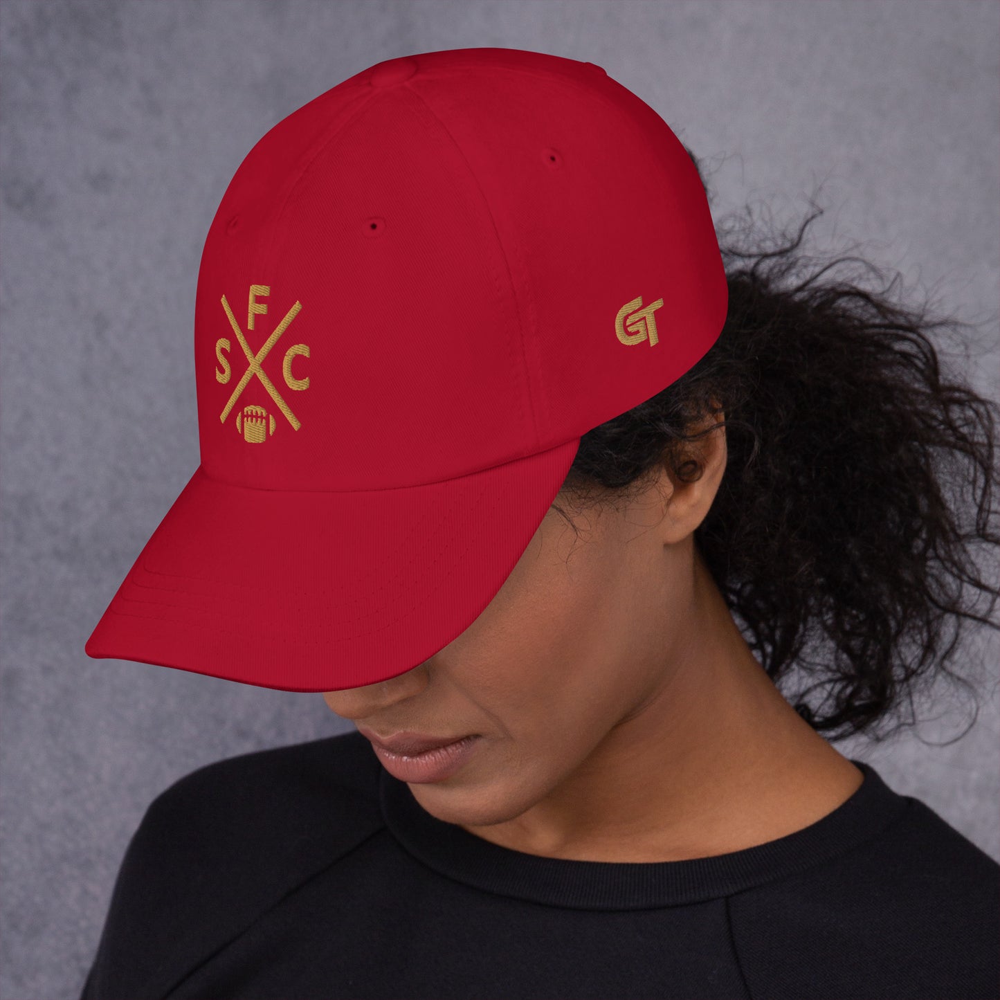 San Francisco Football Hat Retro SFC Football Cross Dad Cap