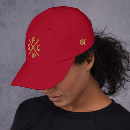 San Francisco Football Hat Retro SFC Football Cross Dad Cap