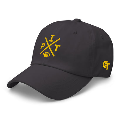 Pittsburgh Football Hat Retro PIT Football Cross Dad Cap