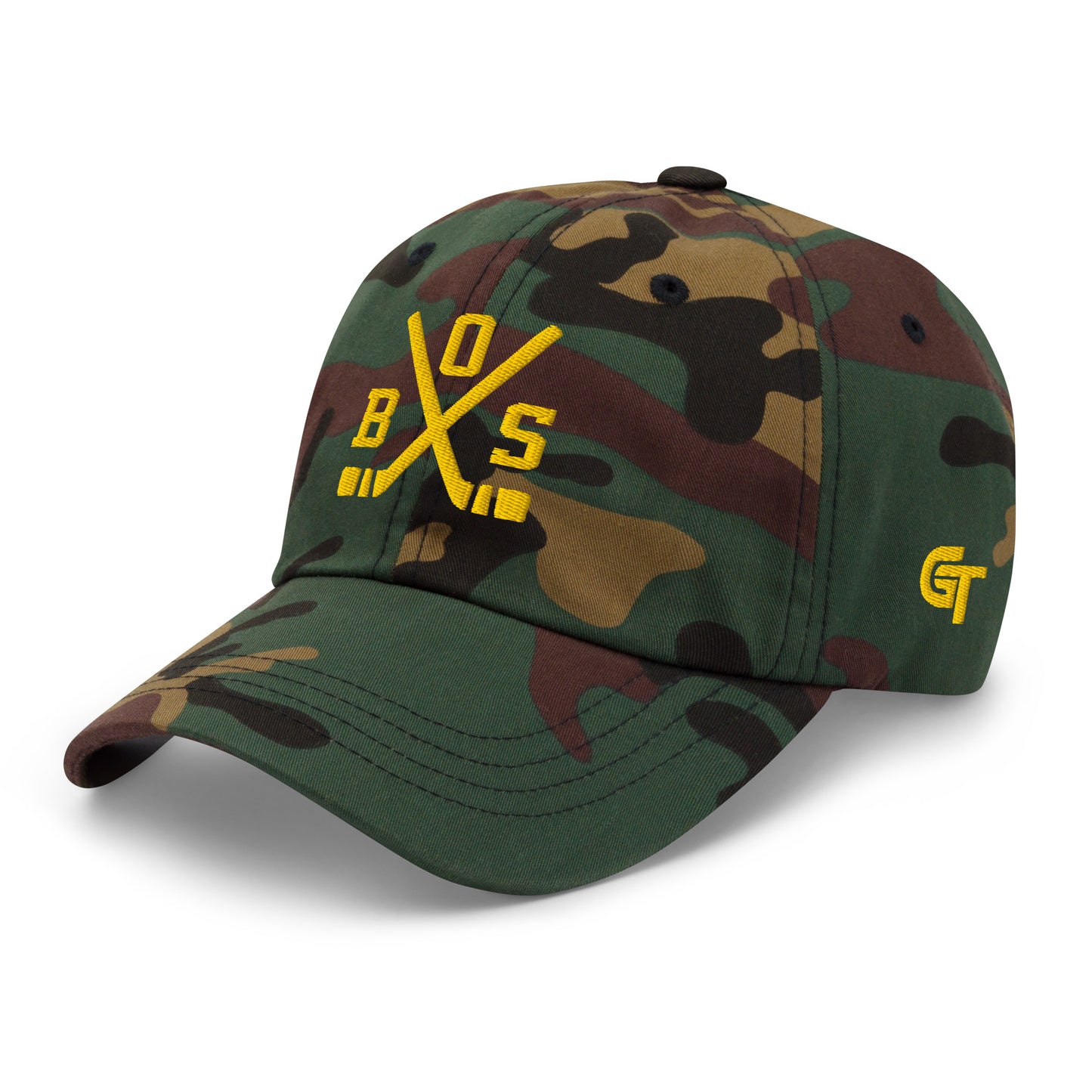 Boston Hockey Hat Retro BOS Hockey Sticks Dad Cap