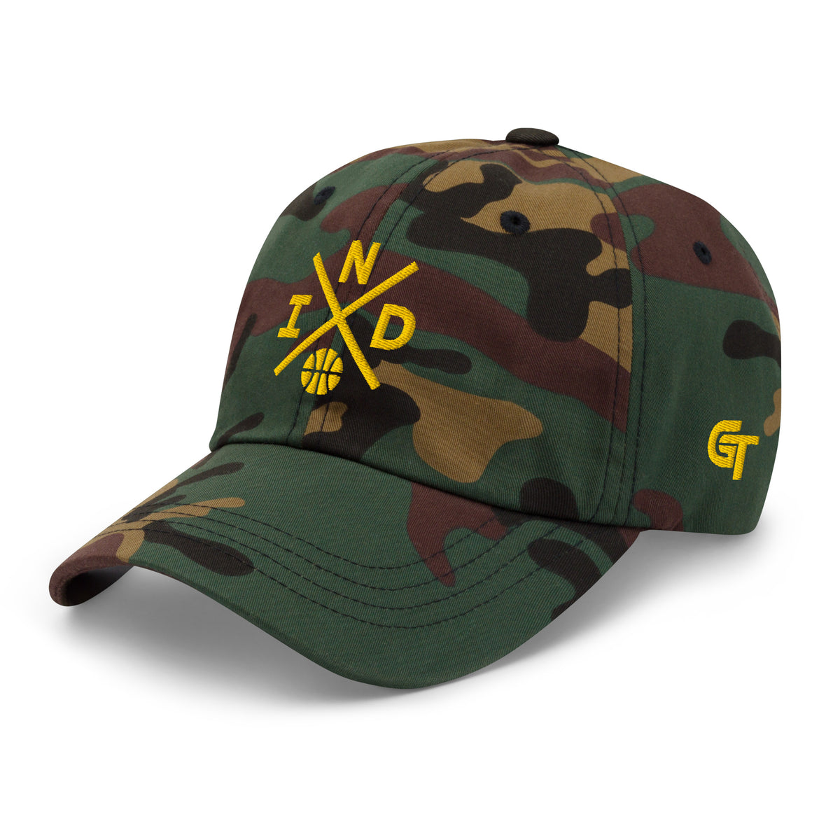 Indiana Basketball Hat Retro IND Basketball Cross Dad Cap