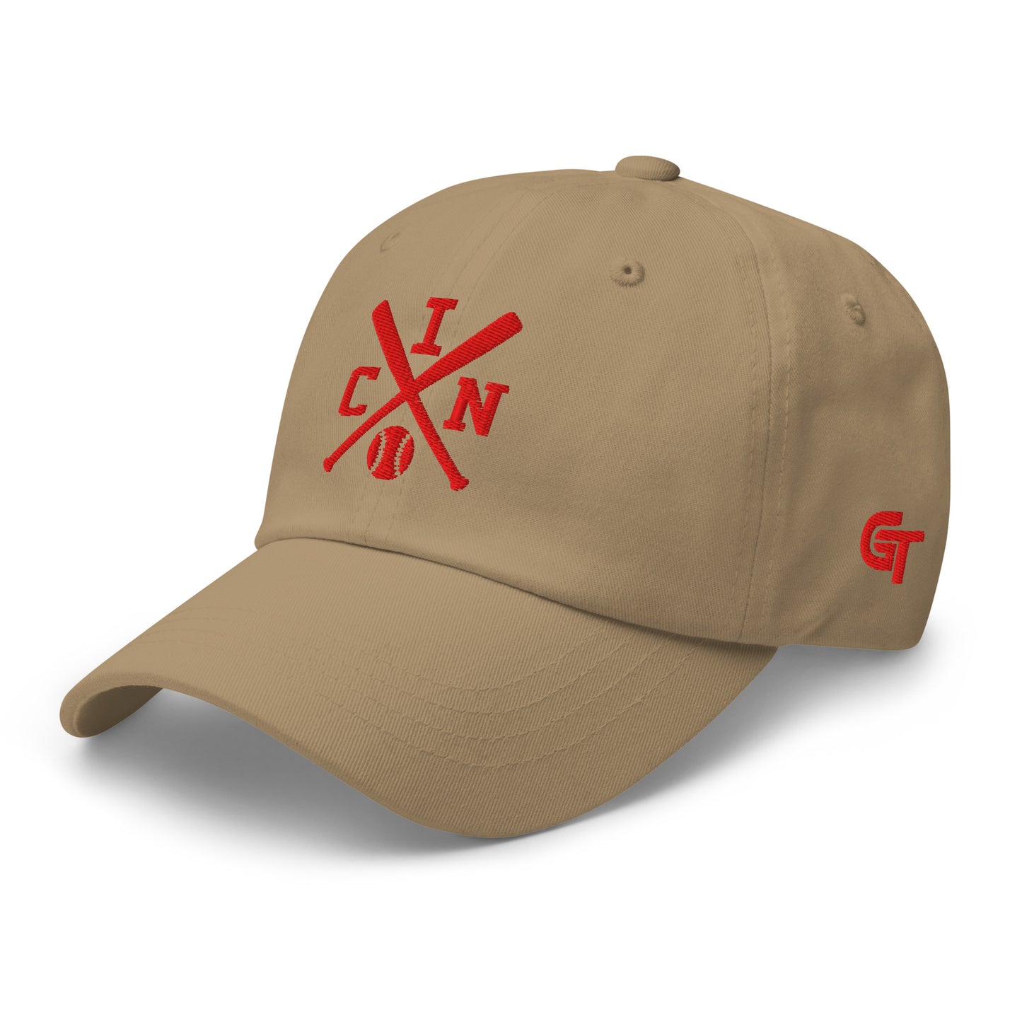 Cincinnati Baseball Hat Retro CIN Red Baseball Bats Dad Cap