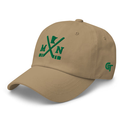 Minnesota Hockey Hat Retro MN Hockey Sticks Dad Cap