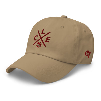 Cleveland Basketball Hat Retro CLE Basketball Cross Dad Cap