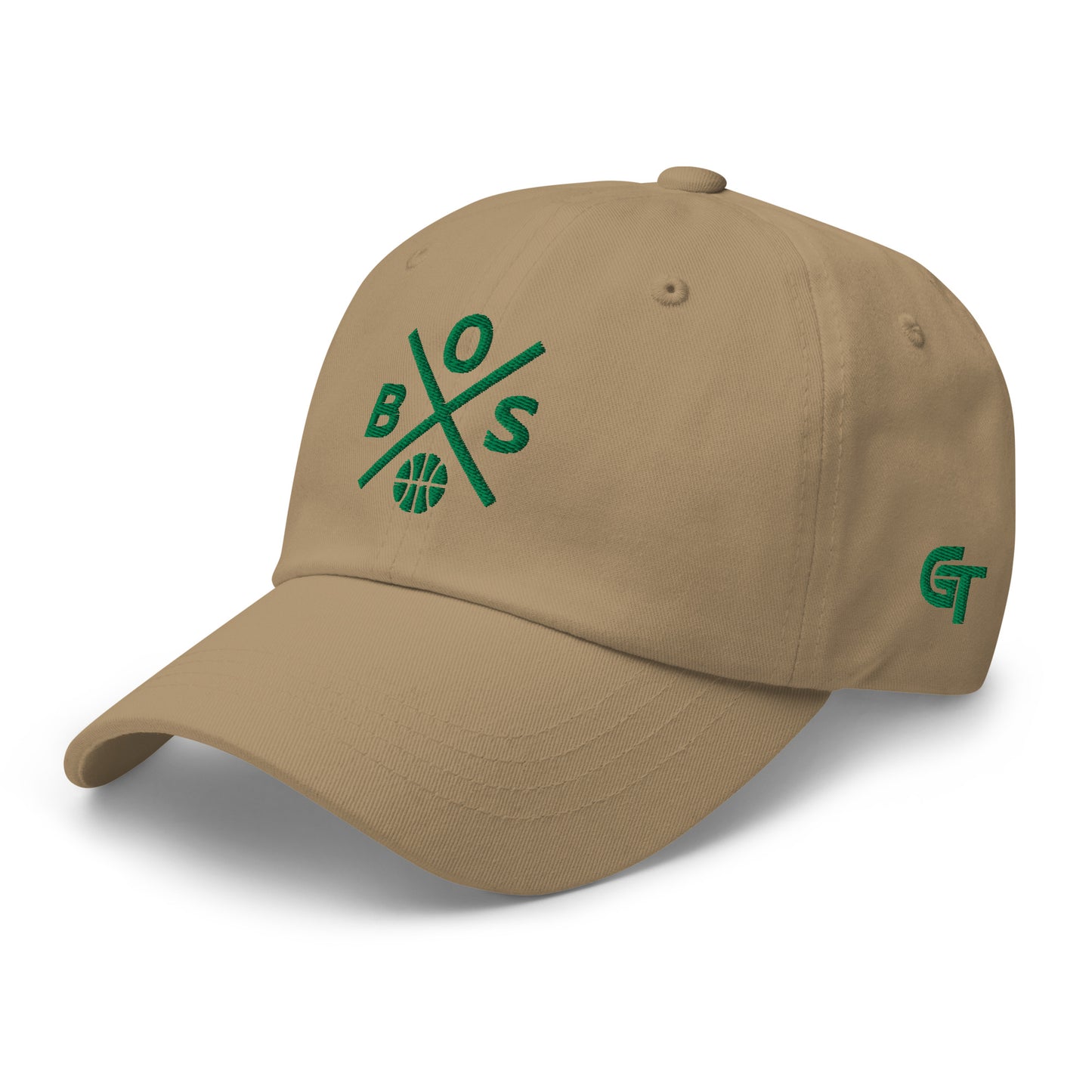 Boston Basketball Hat Retro BOS Basketball Cross Dad Cap