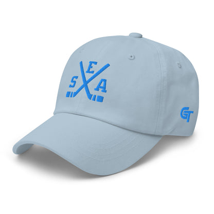 Seattle Hockey Hat Retro SEA Hockey Sticks Dad Cap