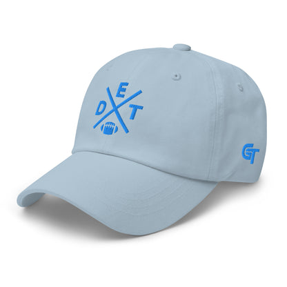 Detroit Football Hat Retro DET Football Cross Dad Cap
