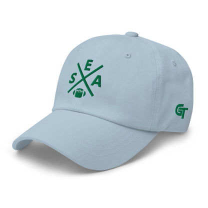Seattle Football Hat Retro SEA Football Cross Dad Cap