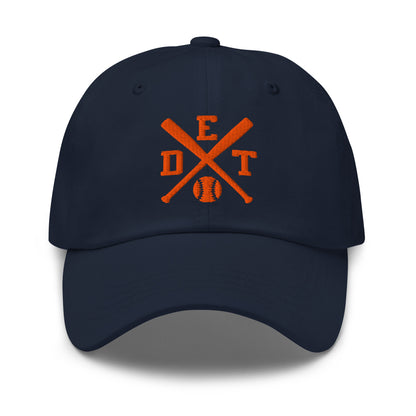 Detroit Baseball Hat Retro DET Baseball Bats Dad Cap