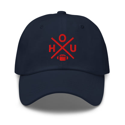 Houston Football Hat Retro HOU Football Cross Dad Cap