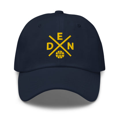 Denver Basketball Hat Retro DEN Basketball Cross Dad Cap