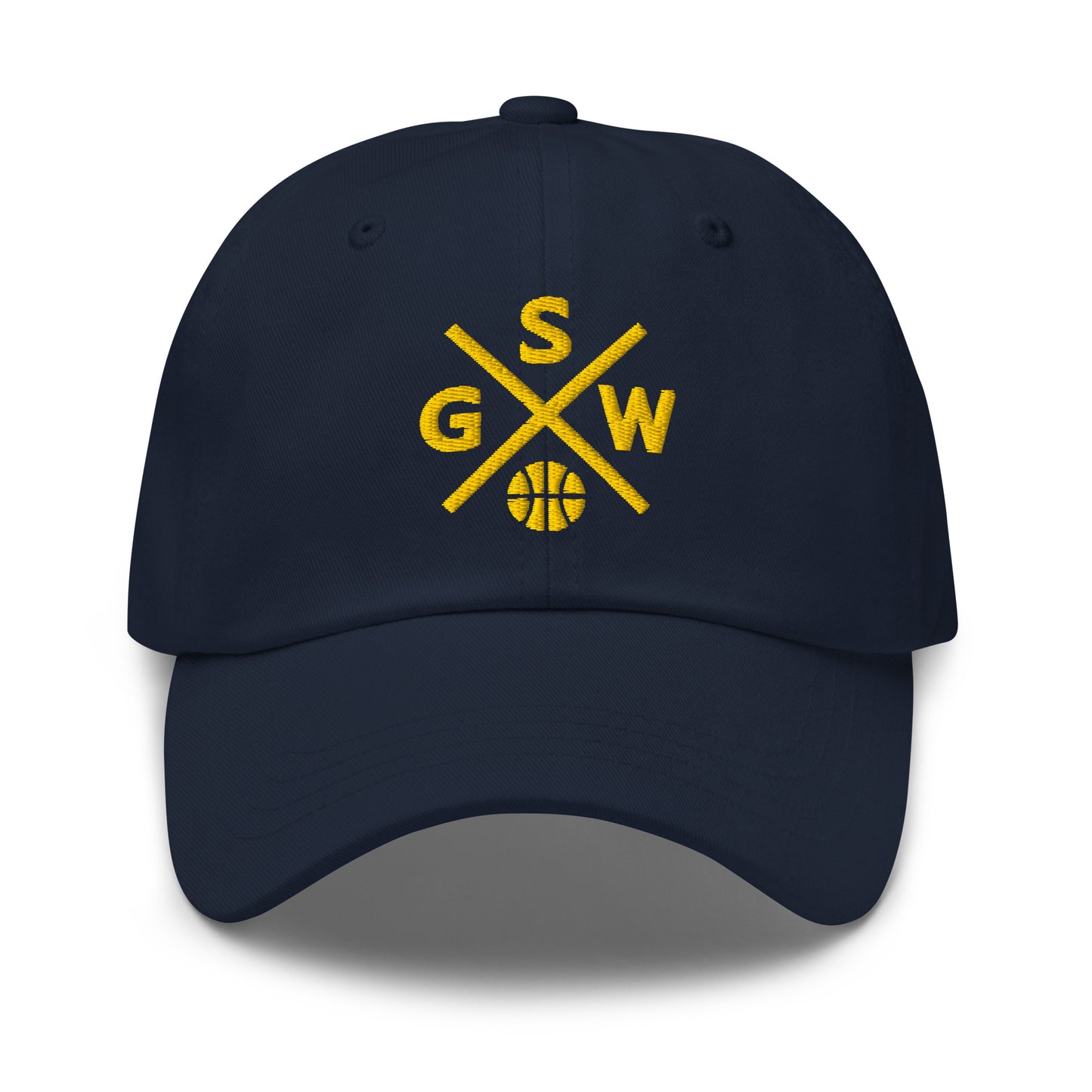 Golden State Basketball Hat Retro GSW Basketball Cross Dad Cap