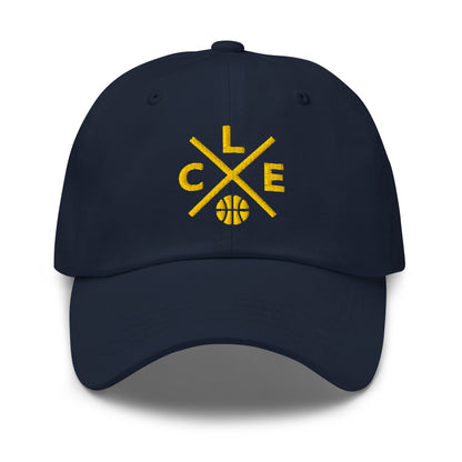 Cleveland Basketball Hat Retro CLE Basketball Cross Dad Cap