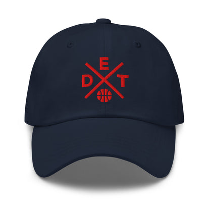 Detroit Basketball Hat Retro DET Basketball Cross Dad Cap