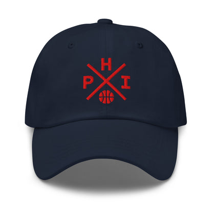 Philadelphia Basketball Hat Retro PHI Basketball Cross Dad Cap