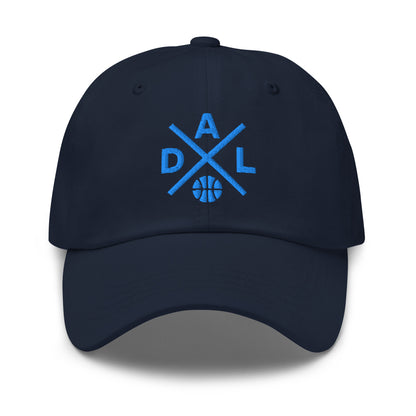 Dallas Basketball Hat Retro DAL Basketball Cross Dad Cap