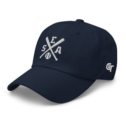 Seattle Baseball Hat Retro SEA Baseball Bats Dad Cap