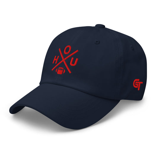 Houston Football Hat Retro HOU Football Cross Dad Cap