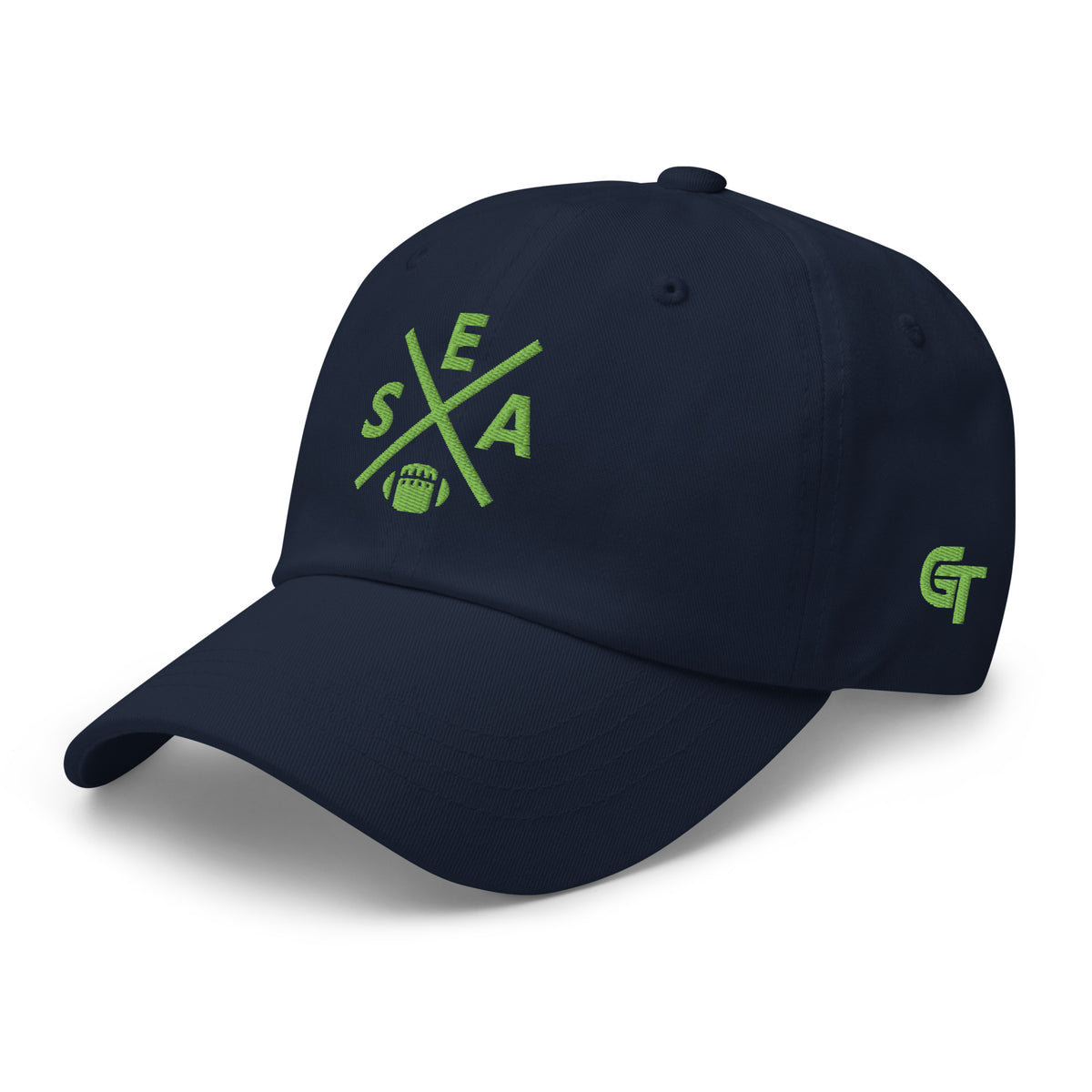 Seattle Football Hat Retro SEA Football Cross Dad Cap