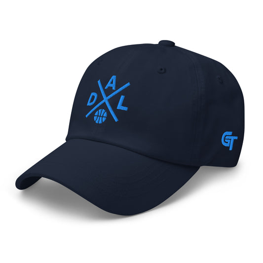 Dallas Basketball Hat Retro DAL Basketball Cross Dad Cap