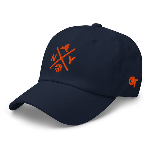 New York Basketball Hat Retro NY Basketball Cross Dad Cap