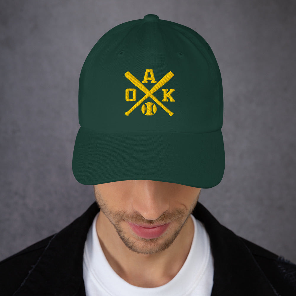 Oakland Baseball Hat Retro OAK Baseball Bats Dad Cap