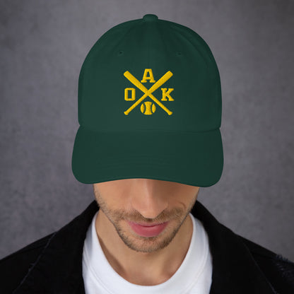 Oakland Baseball Hat Retro OAK Baseball Bats Dad Cap