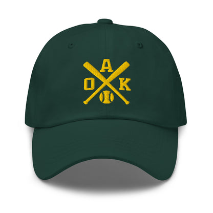 Oakland Baseball Hat Retro OAK Baseball Bats Dad Cap