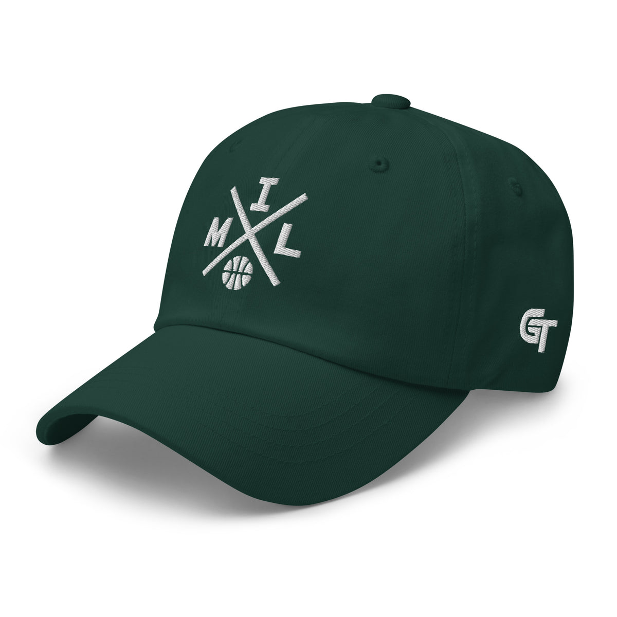 Milwaukee Basketball Hat Retro MIL Basketball Cross Dad Cap