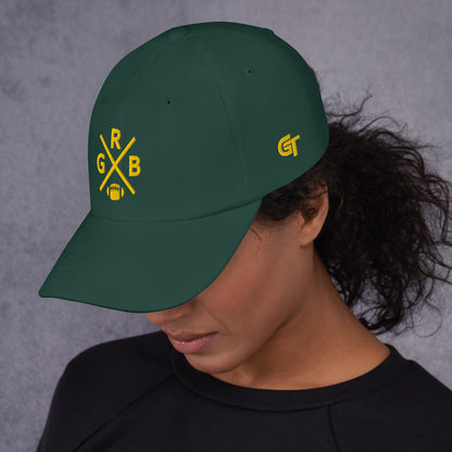 Green Bay Football Hat Retro GRB Football Cross Dad Cap