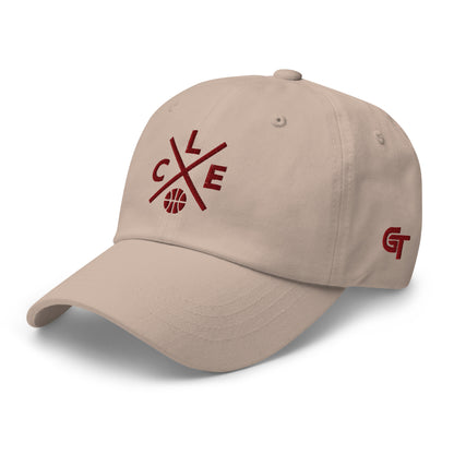 Cleveland Basketball Hat Retro CLE Basketball Cross Dad Cap