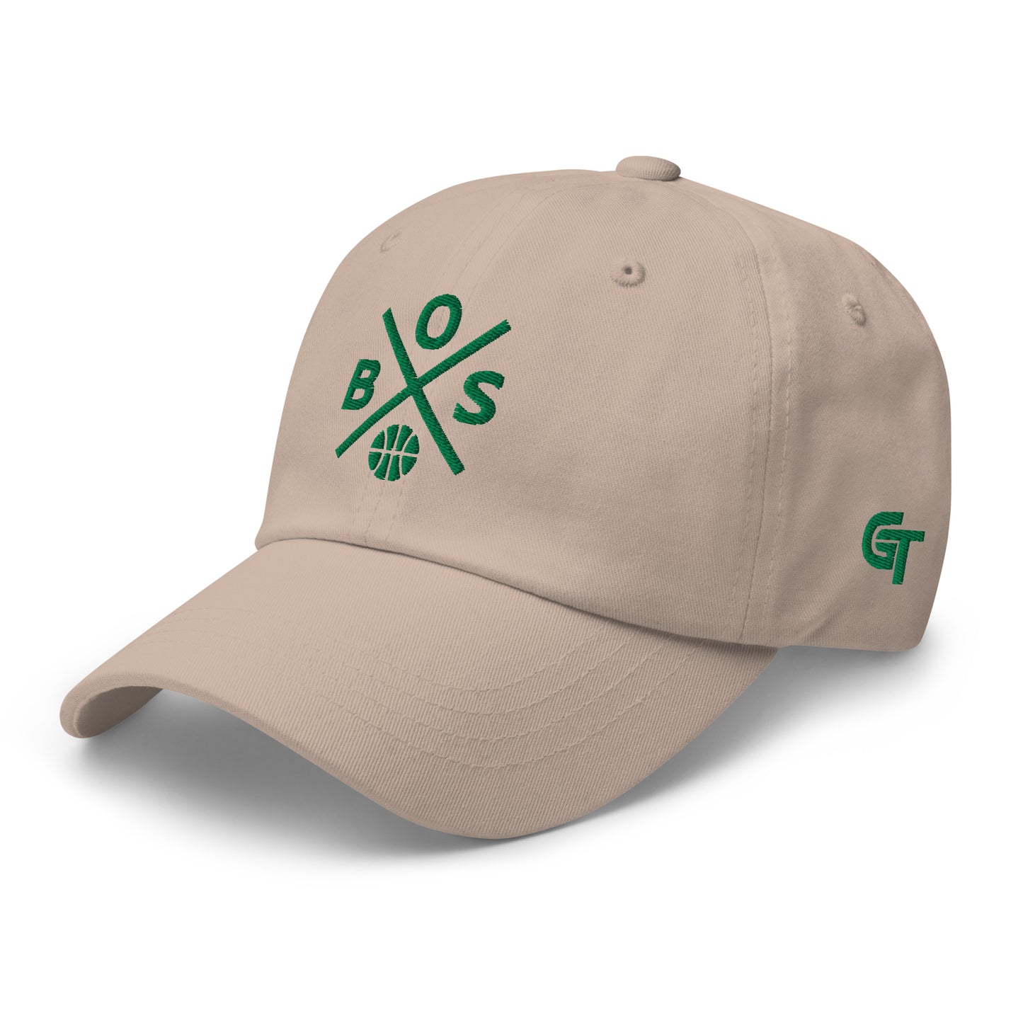 Boston Basketball Hat Retro BOS Basketball Cross Dad Cap