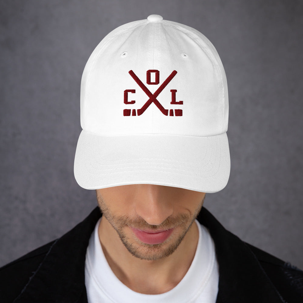 Colorado Hockey Hat Retro COL Hockey Sticks Dad Cap